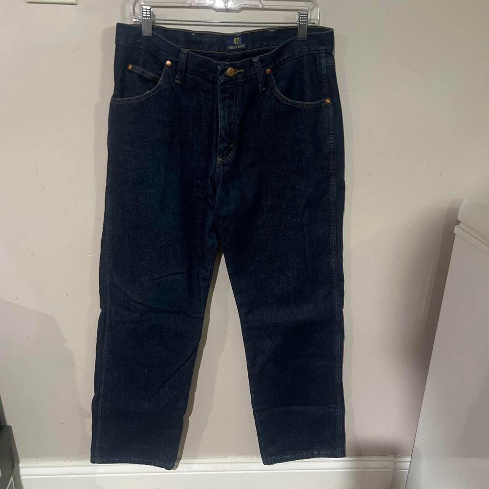 Wrangler Men's Navy and Blue Jeans